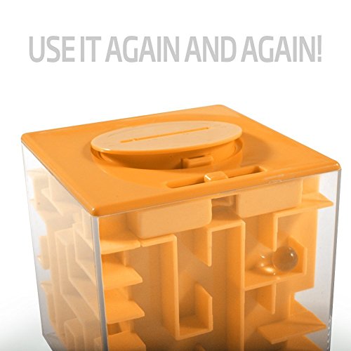 2 Pack Money Maze Puzzle Box - A Special Way To Give Gifts For Kids And Adults (2 Pack Yellow) #TOP4