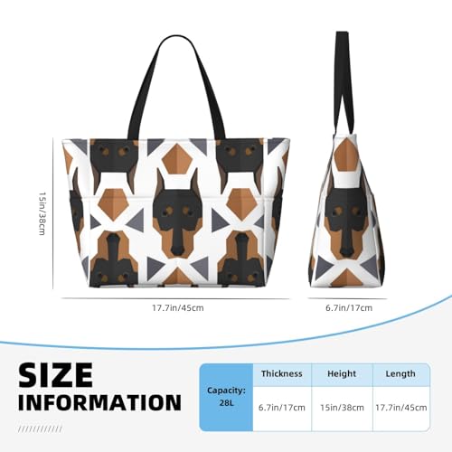 Grand sac de plage Doberman pour ne plus manquer d'espace