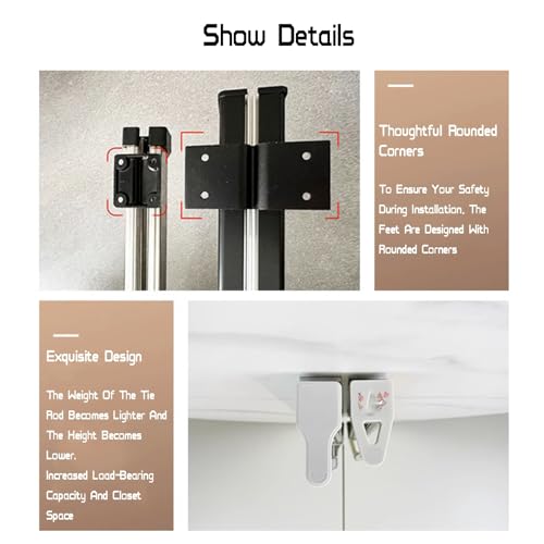 Cintre pour pantalon push-pull réglable de 30 à 55 cm pour dressing - 5