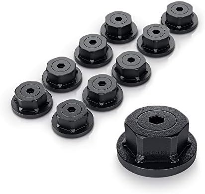 OZCO 56621 1-1/2-inch Hex Cap Nut, (10 per Pack), Black
