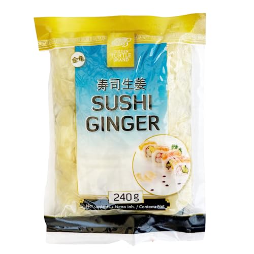 GOLDEN TURTLE Sushi-Ingwer WEIß 240g / 160g ATG eingelegter Ingwer SUSHI GINGER