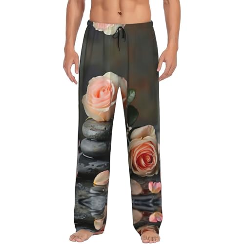 Pantalon de pyjama pour homme noir avec poches taille M coupe confortable EdWal