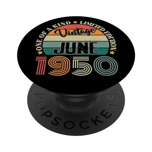 74 Años Vintage Junio 1950 74 Cumpleaños Retro PopSockets PopGrip Intercambiable