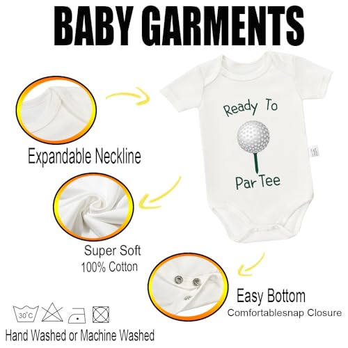 Ready To Par Golf Tee Bodysuit, Newborn Outfits Baby Boy, Infant Golfiing Outfit, Toddler Short Sleeves Jumpsuits2