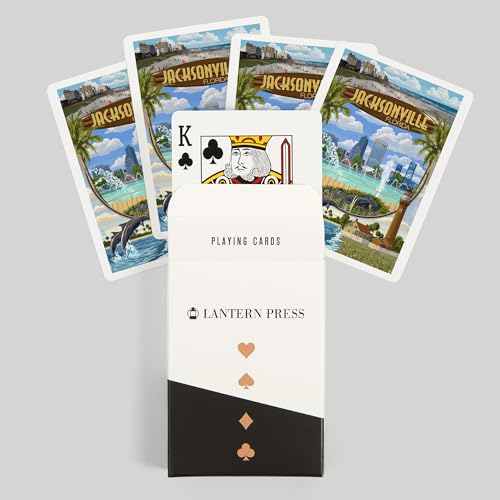Baraja de 52 cartas tamaño póker Jacksonville Florida miniatura 6