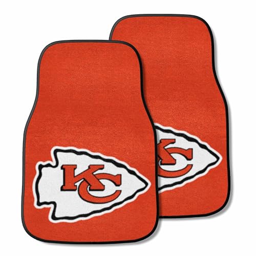 FANMATS NFL Kansas City Chiefs Nylon Car Mat 2-pc 18