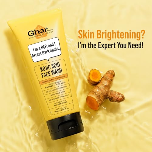 Image of GHAR SOAPS Kojic Acid 2% Soap with Niacinamide | For Pigmentation, Sun damage, Brightening Underarm & Reduces Dark Spot | Soap for Men & Women | Suitable for All Skin Types |(Pack of 1)