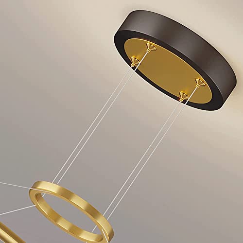 Lustre LED 61 cm papillon doré et noir à intensité variable pour salle à manger - 7