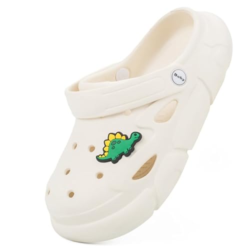 Upsolo Boys Girls Clogs Kid'S Garden Shoes Cute Cartoon Slides Sandals Slip-On Lightweight Indoor Outdoor Beach Water Shower Pool Slipper Children Kd701Wh28-29 White thumb #2