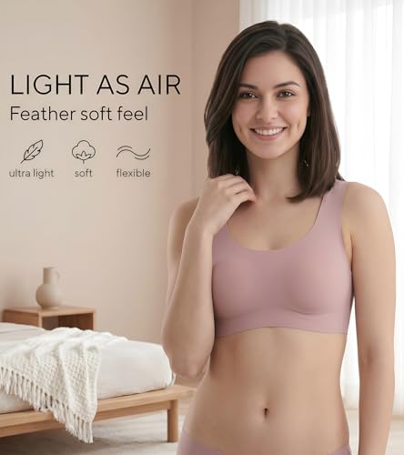 Image of Dimore Comfort Revolution Seamless Bra Easy lite Full-Coverage Wirefree Everyday Bra with CloudSoft Comfort with Removable Pad