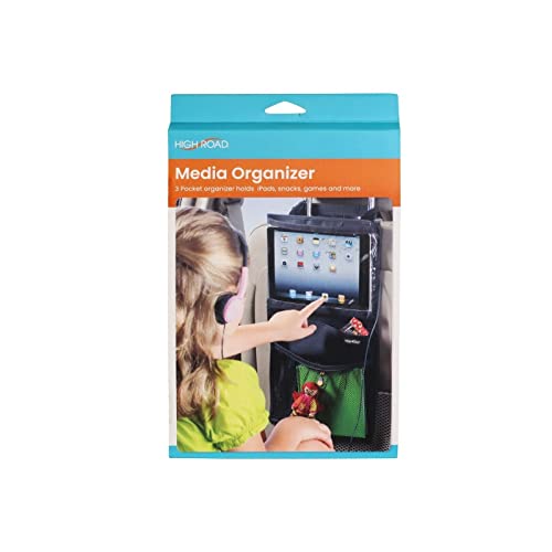 High Road Car Seat Organizer for Kids with Clear Vinyl Tablet Pocket and 2 Storage Pockets