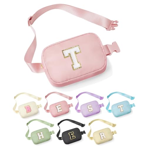 YOOLIEF Fanny Pack Belt Bag Crossody Purse for Girls Kids Gifts, Pink T