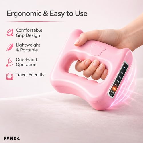 Image of PANCA Electric Belly Fat Massager Belt with Heat & Vibration | Abdominal Waist Slimming & Muscle Relaxation Device | Portable Body Shaping Fascia Massager for Home Use (Pink)