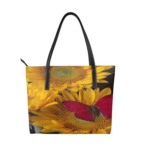 Sac à main jaune tournesol en cuir PU de luxe pour femme élégante