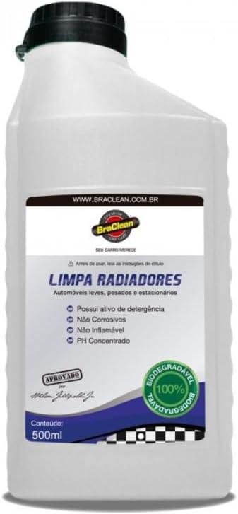 Limpa Radiadores, Solução de Limpeza Automotiva, 500ml - BraClean