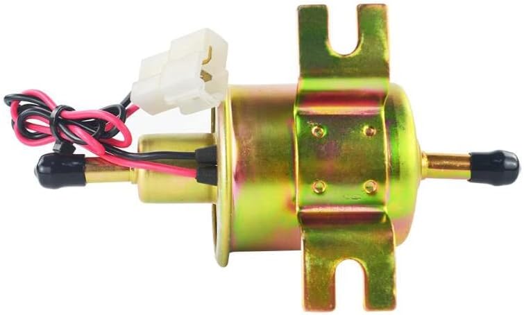Universal 24V Low Pressure Heavy Duty Gas Diesel Inline Electric Fuel Pump HEP-02A (3-6 PSI) for Motorcycle Carburetor Lawn Mower