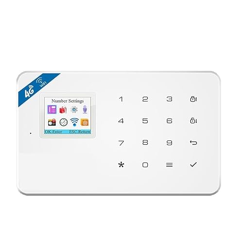 CUDTAPI W184 Home Smart Security Alarm System 4G GSM Wireless Tuya 1.7 Inch Color Screen Voice Prompt Host(KIT 11)