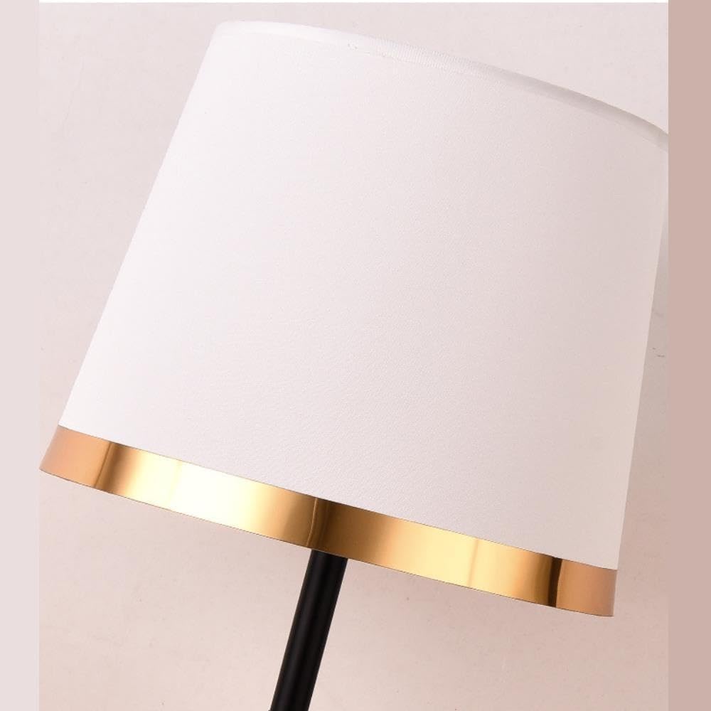 Lampada vintage europea, luce notturna ambientale sul comodino | Vintage europeo, base in metallo, paralume in tessuto, dimmerabile, luce notturna(White)