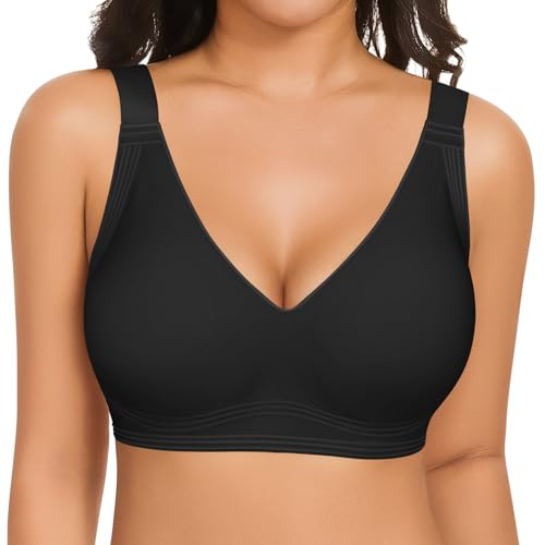 Ya en mundofriki.es: UMIPUBO Sujetador sin Aros Mujer Sujetadores Push Up sin Costuras con Relleno Básicos Bralette Cuello en V Sexy Suave Comodos Sostenes Cobertura Completa Tipo Dormir Diario Bra (Negro, L)