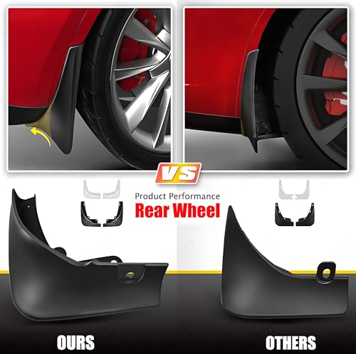 Image of CARIZO Car Heavy Duty Cup Type Splash Mud Guards | OE Type Front and Rear Mud Flaps | Pack of 4 | Compatible with Tata Sierra 2025-2026