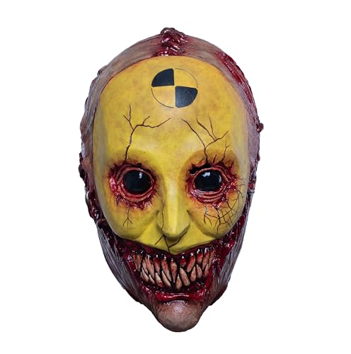 Ghoulish Productions - Máscara Crash Monster, linha CreepyPasta, disfarce de látex resistente, pintado à mão, terror, Halloween, desfile de carnaval, festa de disfarces, cosplay, tamanho único adulto