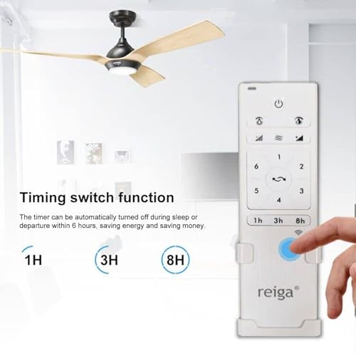 Reiga 52-Inch Dc Motor Smart Ceiling Fan With Dimmable Light Kit App Alexa Google Home Remote Control thumb #4