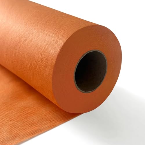 Chemin de Table en Non-tissé, Ruban de Table, Nappe décorative, Polyvalent,0.3 × 25M, 30g/㎡, Orange, pour Mariages, Anniversaire, Fêtes, Décoration de Table...