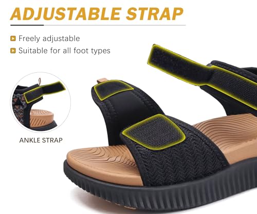 Image of KuaiLu Womens Orthopedic Recovery Walking Arch Support Sandals Cushion Foam
