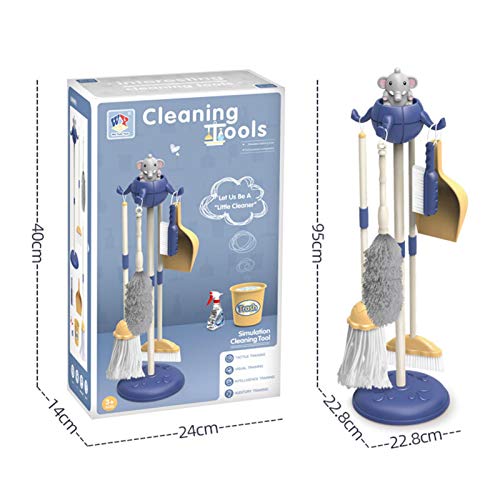 Kids Elephant Cleaning Set of 6, Kids Pretend Play Housekeeping Cleaning Toy Set Toddler Housekeeping Toys for Children Over 3 Years