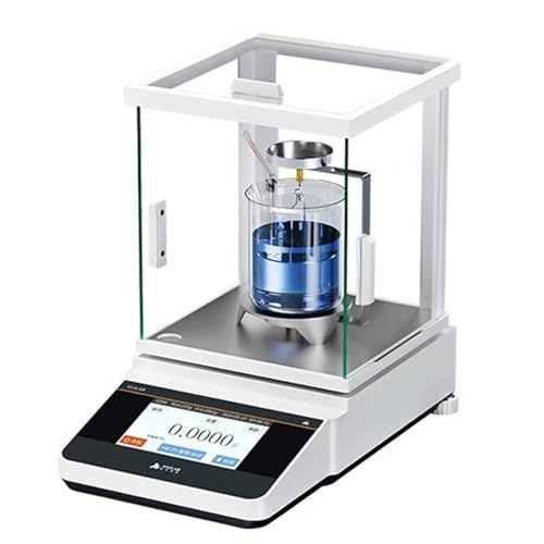 Balanza Analítica De Sólidos De Laboratorio, Comprobador De Densidad De Líquidos, Alta Precisión De 0,0001 G (0,1 Mg), Con Protector Contra Corrientes De Aire, Pesaje Porcentual Latas(120g)