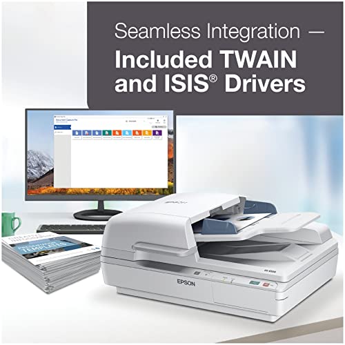 Epson Workforce Ds-6500 Sheet-Fed, Color Document & Image Scanner, 100 Page Auto Document Feeder (Adf) & Duplex (B11B205221) #TOP4