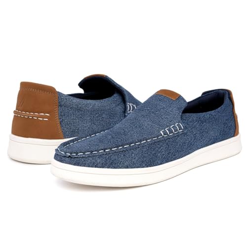 Image of Nautica Men's Slip-On Loafers Casual Moc Toe Sneakers Boat Shoes Slipper for Men - Lightweight & Comfortable - Derwin