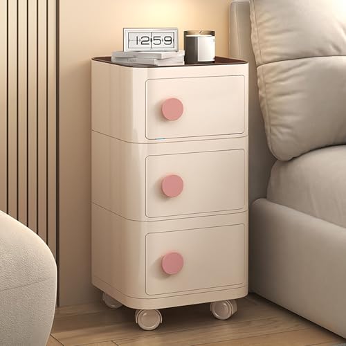 Robusto e affidabile: realizzato in resistente materiale ABS, questo moderno comodino supporta fino a 60 kg senza ribaltarsi. Ideale per chi cerca un elegante comodino per camera da letto che unisca eleganza e praticità, presenta un design elegante per migliorare il tuo spazio abitativo fornendo allo stesso tempo spazio essenziale.