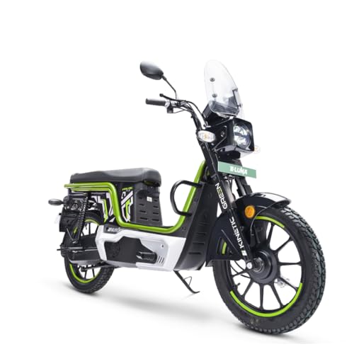 Image of Kinetic Green E-Luna X3 Prime Electric Scooter with charger - Sparkling Green - Ex-Showroom
