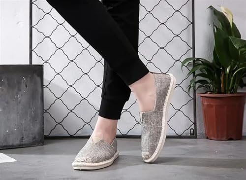 Old Beijing Cloth Shoes Breathable Linen Casual Men's Shoes Canvas Casual Flat Shoes Kung Fu Shoes Walking Shoes Size 39-444