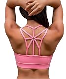 bra yogamatta Sujetador deportivo transpirable tiene almohadillas de taza ajustables y extraíbles. Si nota la parte de atrás,usted notará,que el diseño de la correa del cinturón,con una visión única,haga un sexy aerodinámico look.