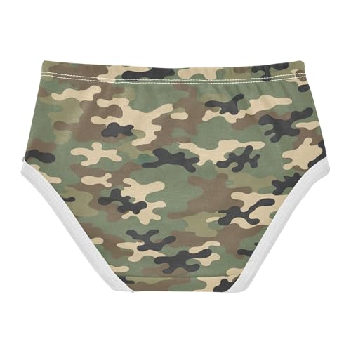 Girls Underwear Toddler 2t Cotton Panties for Girl Animals Kids Undies Briefs Classic Camouflage Green Beige2