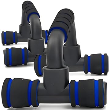 Retoo Set di 2 manopole per flessioni push-up, maniglie antiscivolo, per allenamento muscolare e allenamento della forza, colore nero