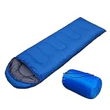 Erwachsener Schlafsack 3 Jahreszeiten Einzelperson Warm Atmungsaktiv Tragbar, für Musikfestivals Camping Wanderweg Outdoor Aktivitäten, Inklusive wasserdichter Kompressions Tragetasche, Blau 700G