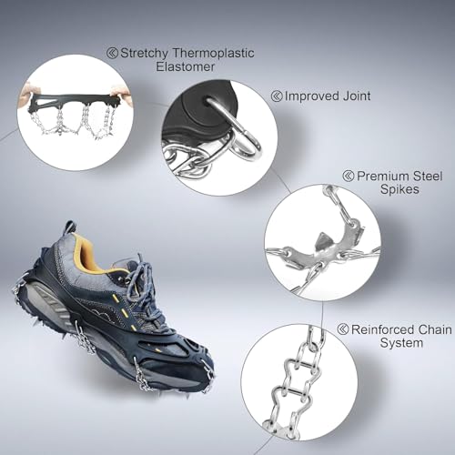 Crampons à neige pour chaussures de randonnée avec crampons antidérapants