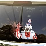 Captain Spaulding Middle Finger Salute WiperTags Decal Attached to Rear Vehicle Wiper Blades for Halloween - Made in USA
