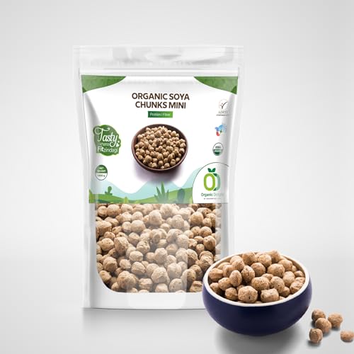 Image of Organic Delight Organic Soya Chunks Mini 1800 Gm By USDA Certified Healthy & Tasty Soya Bean Chunks With Natural High Protein Source Of Dietary High Fiber Fresh Wadi