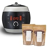 【酵素玄米Labo公式／Amazon限定】酵素玄米Labo プレミアムセット (交換用パッキン付) 酵素玄米炊飯器＆酵素玄米キット 特許取得済 日本メーカー 長岡式 PFOA・PTFE不使用 Labo炊飯器 非IH 発芽玄米 圧力調理 甘酒 発酵 低温調理 Labo公式ダイレクトサポート保証付 【最新機種・2025年最新製造品】