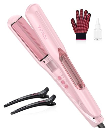 Plancha de cabello a vapor con 2 clips miniatura 1