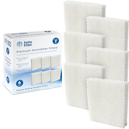 Fette Filter - Filter T Humidifier Wicking Filters Compatible with Honeywell HFT600T HFT600PDQ for Honeywell Tower Humidifier HEV615 Series & HEV620 Series. Includes 2 Replacement Filters.