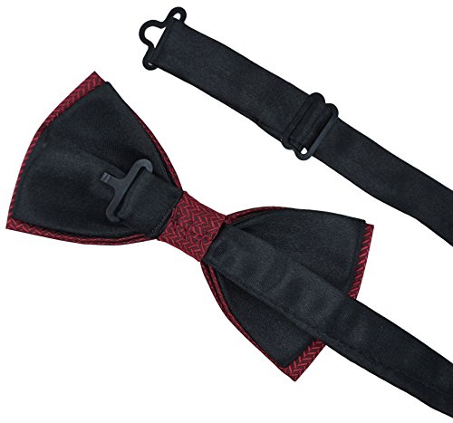 Image of Bow Tie for Men & Boys, Pre-Tied Bowtie Adjustable 9-18in, for Formal Tuxedo, Prom Party, Wedding