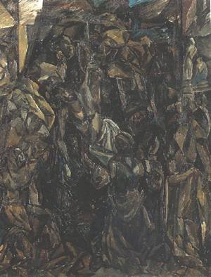 Peinture Descent from The Cross 1912 par Vilmos Perlrott-Csaba grande toile