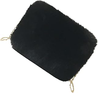 1 Peça Bolsa Mensageiro De Pelúcia Bolsa Preta Bolsa De Mão Feminina Bolsa Crossbody Bolsa Crossbody Bolsa Crossbody Preta Para Mulheres Bolsa Crossbody Peluda Bolsa Crossbody