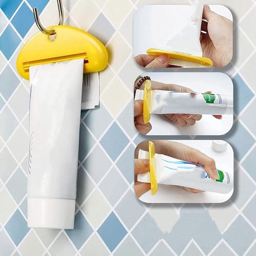Toothpaste Squeezer, Tube Squeezer Tool Roller, Dispenser Toothpaste Tube Squeezer Tooth Pastetooth Paste Squeeze (4 Colors)