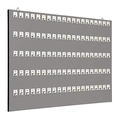 KEYSTAND # 100PGS, 100 Numbered Hooks for Car Rentals & Large Warehouses (100 Tag & Ring Included) Cover